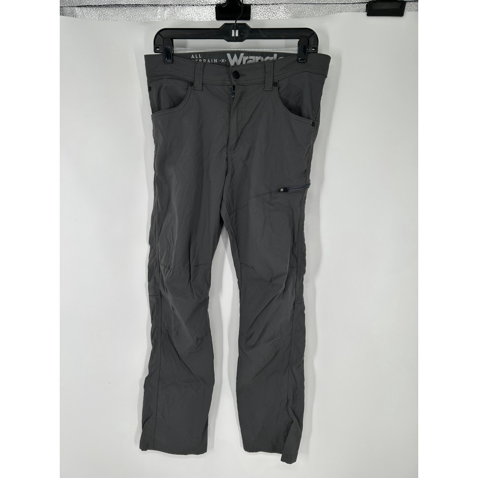 Wrangler Atg All Terrain Gear Pants Men 30x30 Grey Nylon Straight Leg Hiking